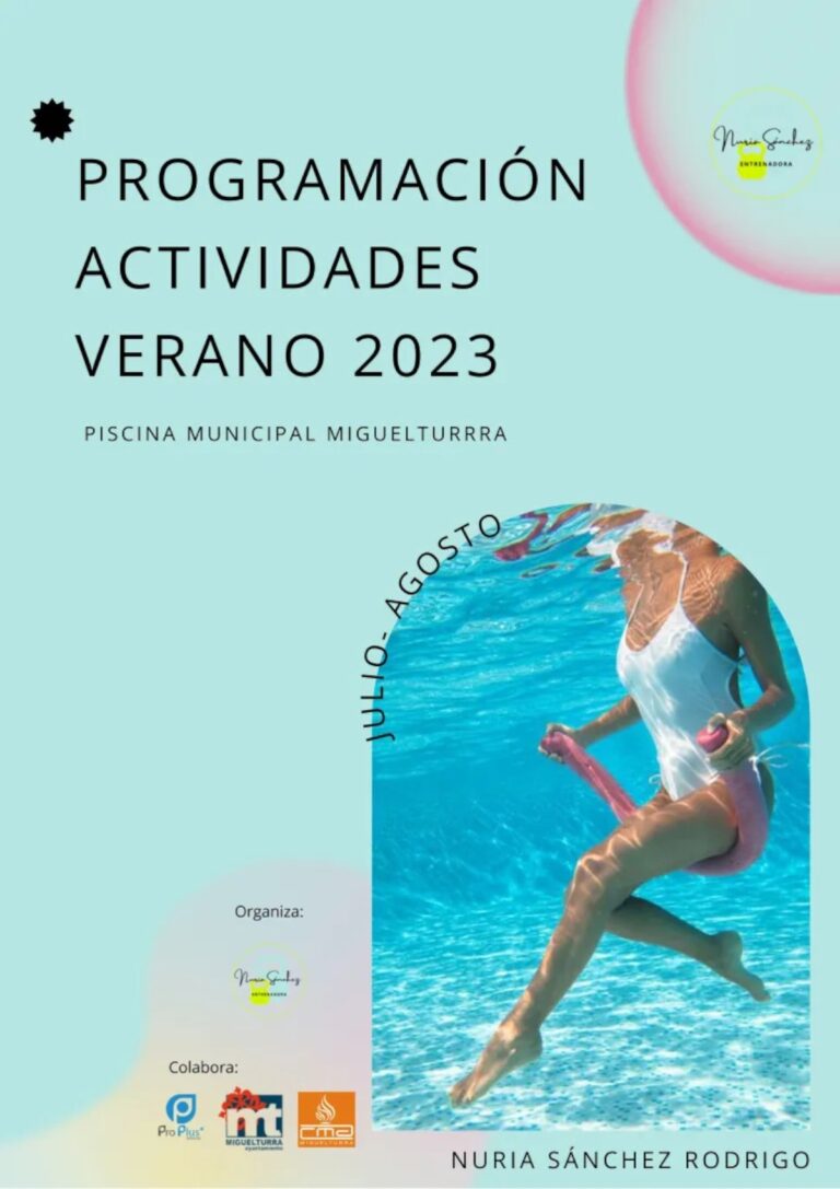 Actividades deportivas en la piscina de verano 2023 en Miguelturra toda la información para inscribirse y participar