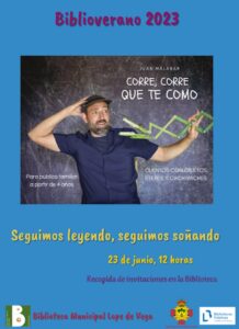 Biblioverano 2023 para público a partir de 4 años en la biblioteca municipal Lope de Vega de Manzanares el 23 de junio