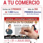 Campaña de apoyo al pequeño comercio con más de 350 premios de 10, 20 y 30 € y sorteo final de 2 premios de 1.000 € en Manzanares