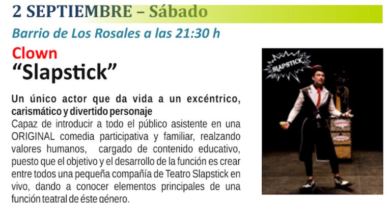 “Slapstick” el 2 de septiembre en Barrio de los Rosales en Ciudad Real a las 21:30 h en el Cine de Verano de agosto