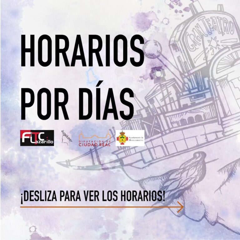 Programación del Festival Internacional de Teatro Contemporáneo Lazarillo Manzanares que inicia este domingo 20 de agosto