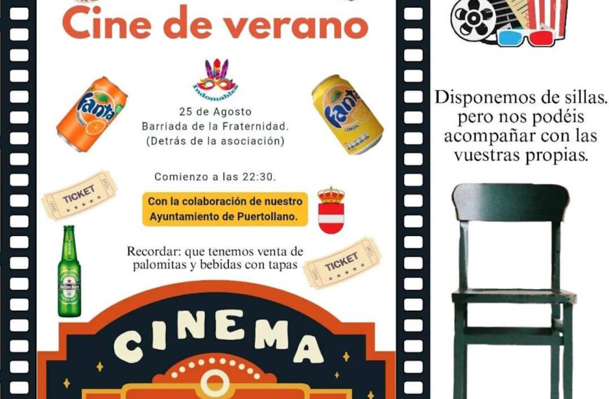 Cine de verano con entrada libre este viernes 25 de agosto en plaza de Fraternidad de Puertollano