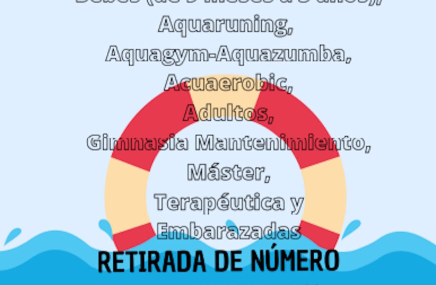 Cursos de natación octubre diciembre 2023 en Manzanares el sorteo de plazas será el 28 de agosto