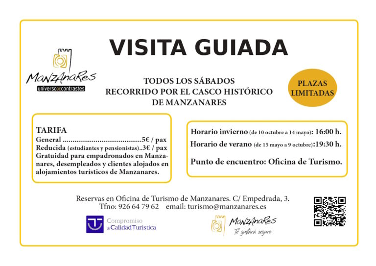 Las visitas guiadas gratuitas al casco histórico de Manzanares se mantendrán «con carácter definitivo»