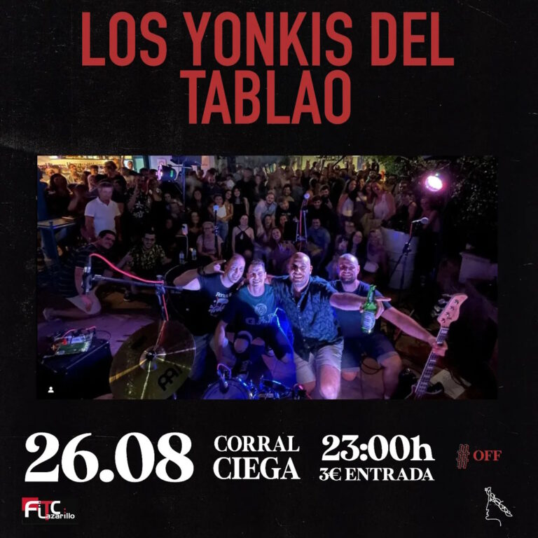 Concierto “Los yonkis del tablao” este  26 de agosto en el Centro Cultural «Ciega de Manzanares