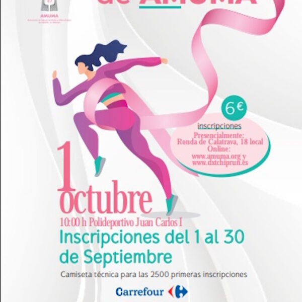 IX Carrera/ Marcha Rosa de Amuma el 1 de octubre en Ciudad Real inscripciones hasta el 30 de septiembre