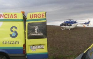 Colisión frontal en la CM-3217 en Montiel deja cuatro heridos en accidente de tráfico entre dos turismos