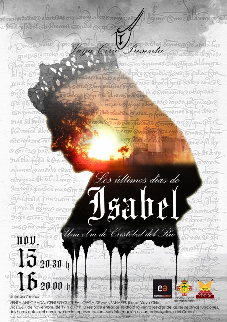 Los Últimos Días de Isabel: La Nueva Propuesta de Vaya Cirio Teatro Para Este Fin de Semana Entre Otras Notables Actividades de la #AgendaCultural