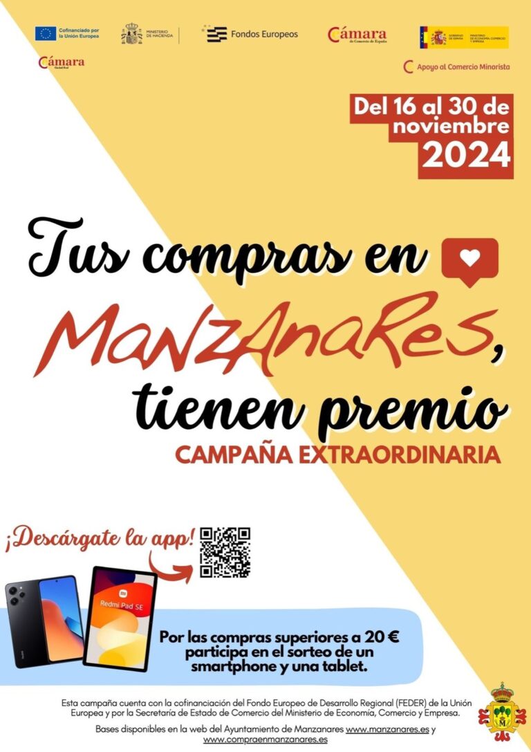 Participa en la nueva campaña de promoción de comercio local en Manzanares y podrías ganar un celular o una tablet Participa en la nueva campaña de promoción de comercio local en Manzanares y podrías ganar un celular o una tablet