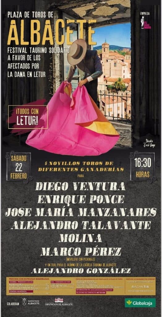 Ventura, Ponce, Manzanares, Talavante y Molina: Estrellas del Festival Taurino Benéfico ‘Todos con Letur’