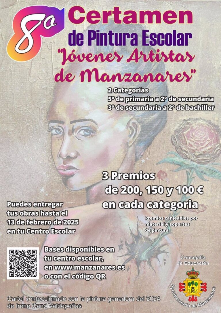 Abierto El Certamen De Pintura Escolar ‘Jóvenes Artistas De Manzanares’ Hasta El 13 De Febrero Para Presentación De Obras