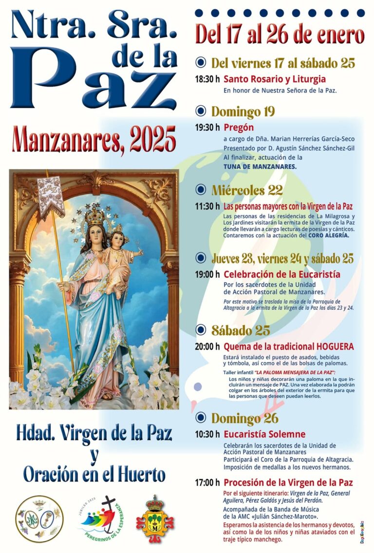 «Marian Herrerías Anunciada como Pregonera de las Fiestas en Honor a la Virgen de la Paz 2025: La Hoguera y la Procesión se Celebrarán el 25 y 26 de Enero Respectivamente».