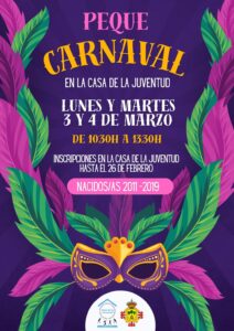 Asociación Juvenil Talayot Organiza ‘PEQUECARNAVAL’ en la Casa de la Juventud el 3 y 4 de Marzo: Diversión y Disfraces te Esperan!
