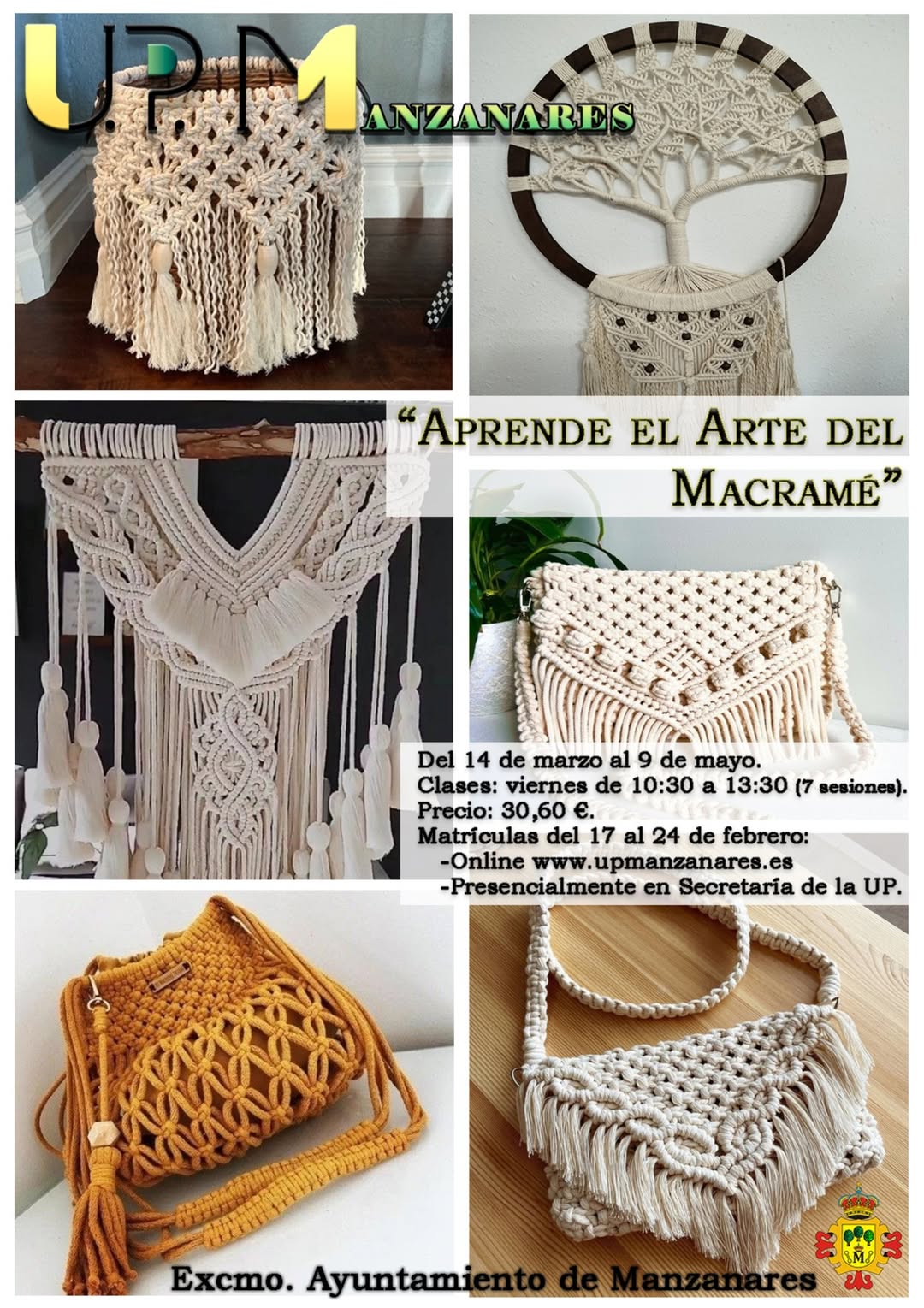 La Universidad Popular de Manzanares lanza nuevo curso monográfico: ‘Descubre el arte de tejer con nudos decorativos en Macramé’