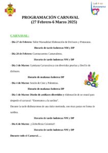 Reserva tus Espacios para Carnaval y Semana Santa a través de WhatsApp a partir del Martes 18 en la Ludoteca