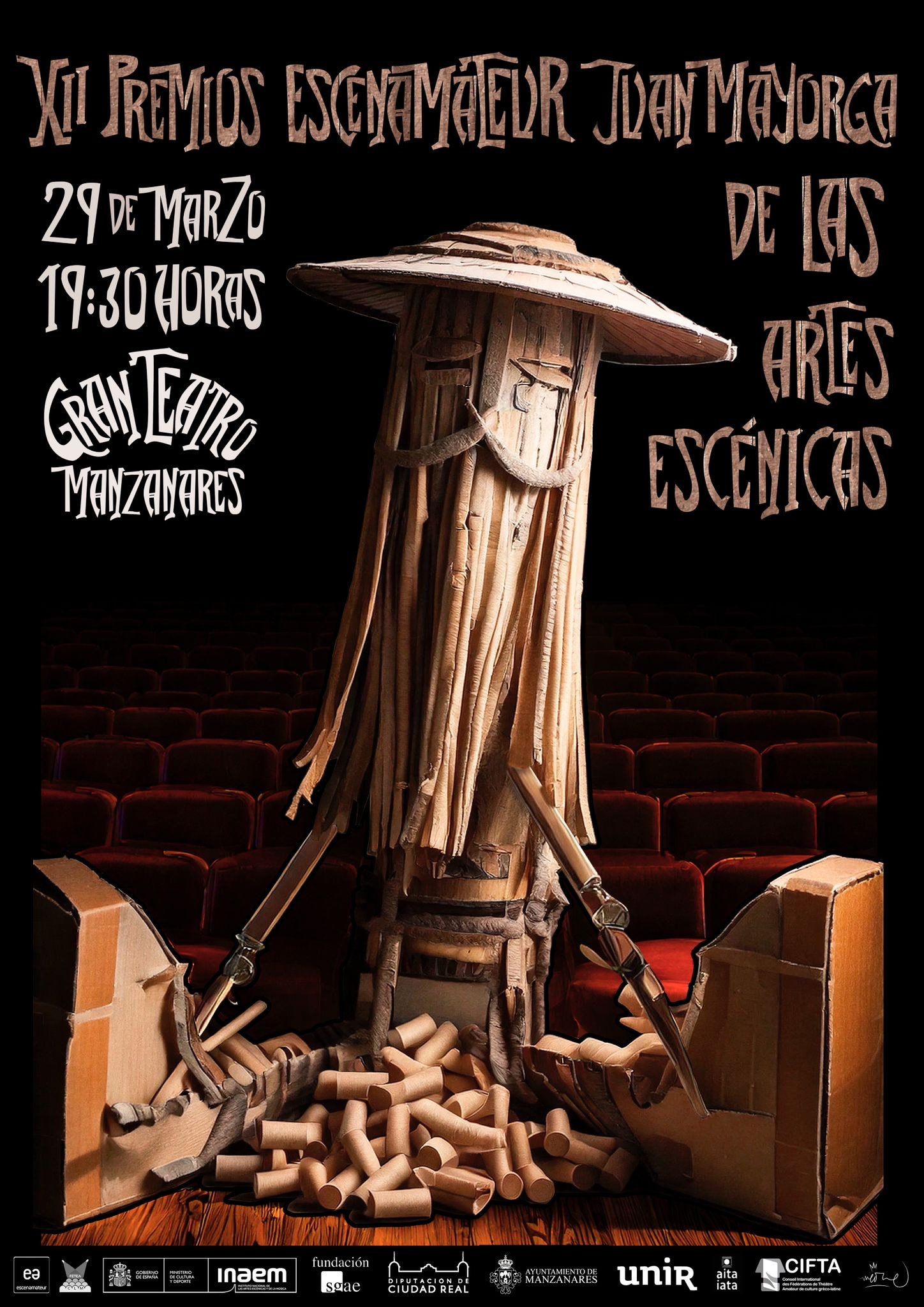 Este Sábado Manzanares Será la Sede de la Gala de los XII Premios Escenamateur ‘Juan Mayorga’ Incluyendo Sesiones de Cine y Actividades de Lazarillo Tce