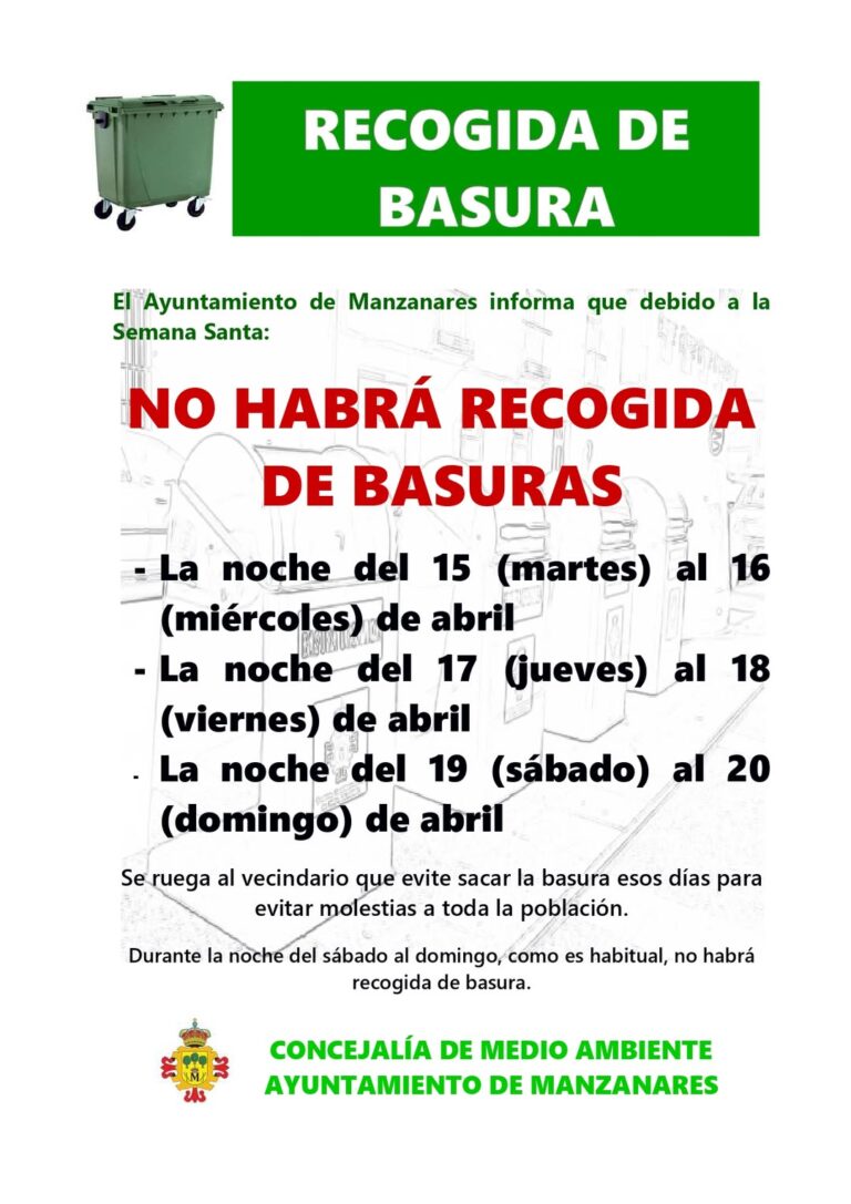 Actualizaciones en el Servicio de Recogida de Basura Durante la Semana Santa: Lo que Necesitas Saber