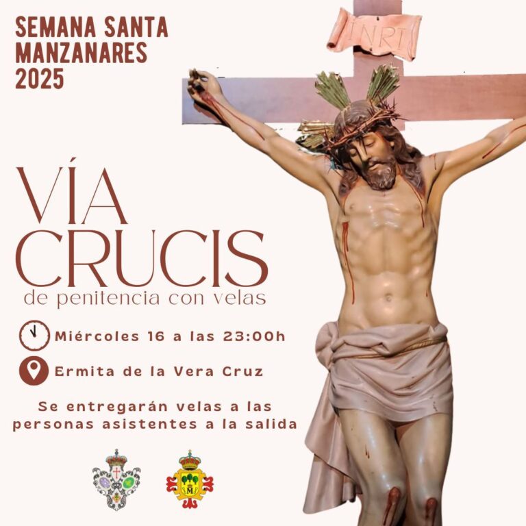 Invitación a Participar en el Vía Crucis de Penitencia con Velas Organizado por la Asociación de Cofradías de Semana Santa de Manzanares