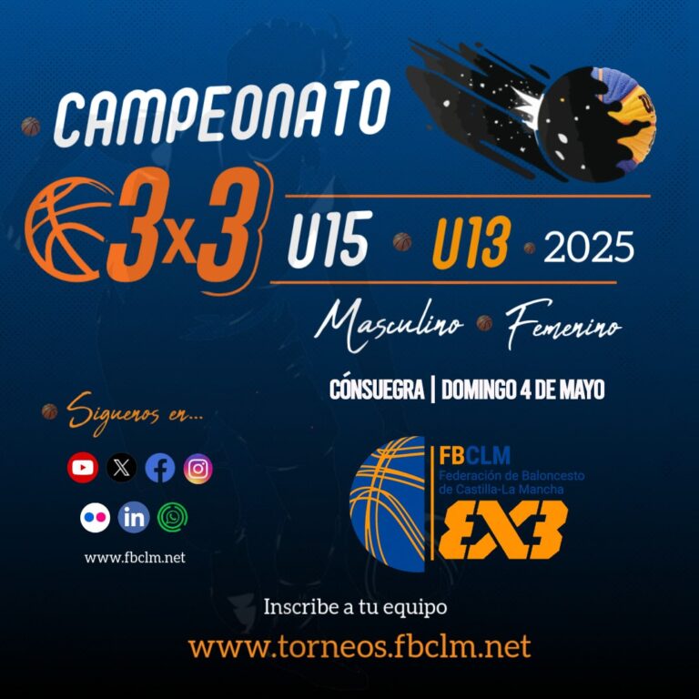 "Calendario y Normativa de Competición para la Tercera Prueba #3x3FBCLM U13 & U15 en Consuegra este Domingo"