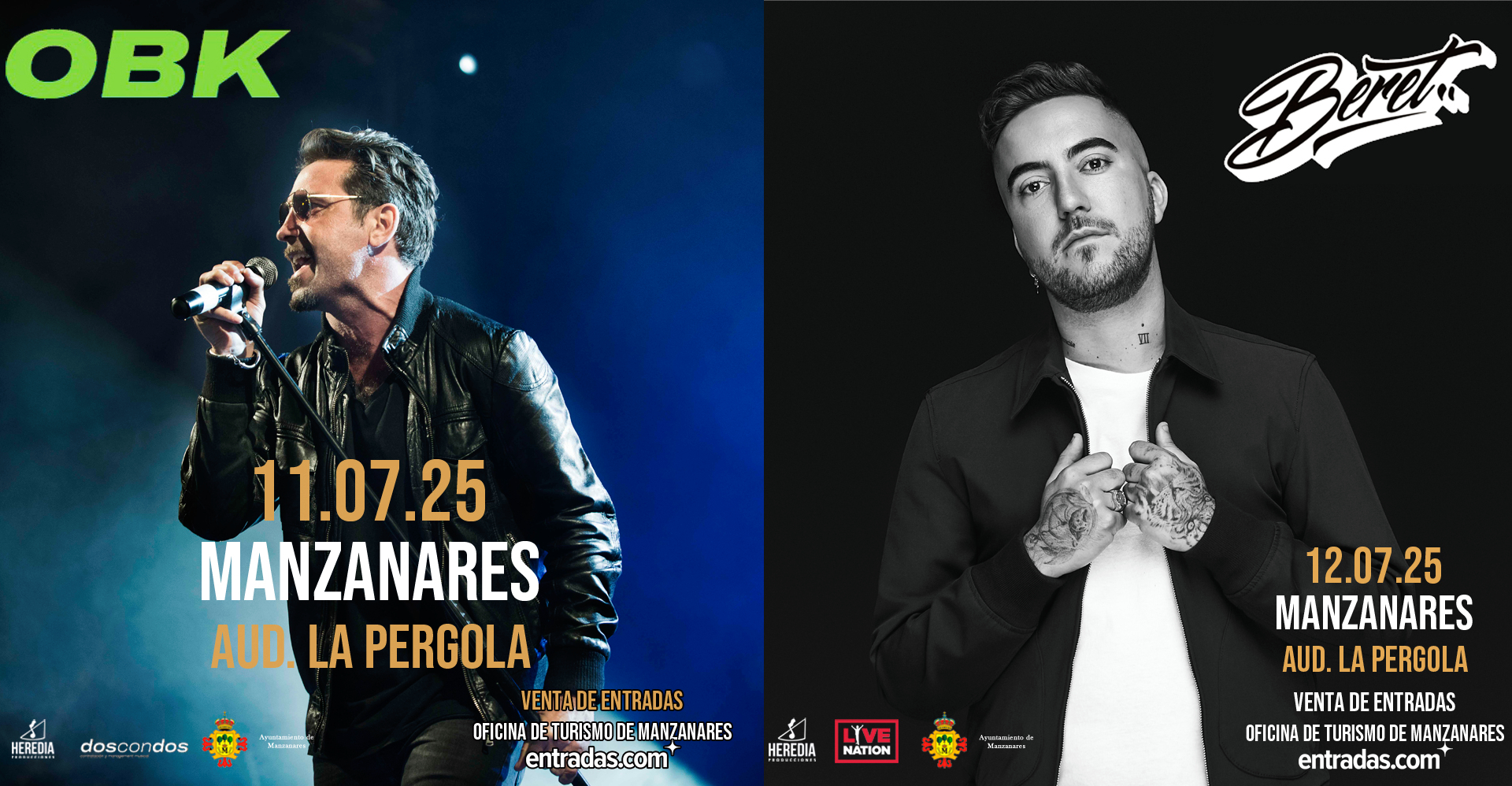 OBK (Oficial) y Beret Actuarán en Vivo en la #FeriayFiestas2025 de Manzanares: Una Oportunidad Única para los Amantes de la Música