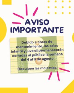 Próxima Semana: Salas Infantil y Juvenil de la Biblioteca ‘Lope de Vega’ Cerradas por Obras