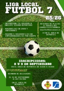 La Liga Local de Fútbol 7 2025/26 es Convocada por el Área de Deportes del Ayuntamiento de Manzanares