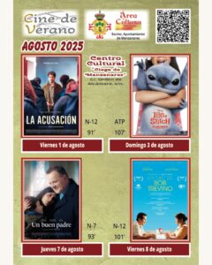 Programación y Detalles del Cine de Verano para Agosto: Entradas, Horarios y Más