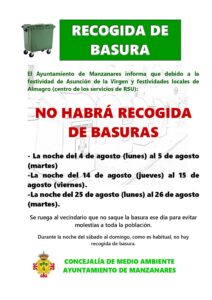 ¡Importante! Cambios en el Servicio de Recogida de Basura Anunciados por el Consorcio RSU Ciudad Real Para las Próximas Fechas