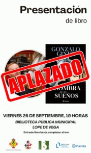 Cancelación de la Presentación del Libro ‘La Sombra de los Sueños’ de Gonzalo Giner por Problemas de Salud del Autor