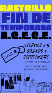 Rastrillo de Fin de Temporada en la Calle Empedrada: Una Invitación de ACECE Para Empresarios y Comerciantes, 5 y 6 de Septiembre