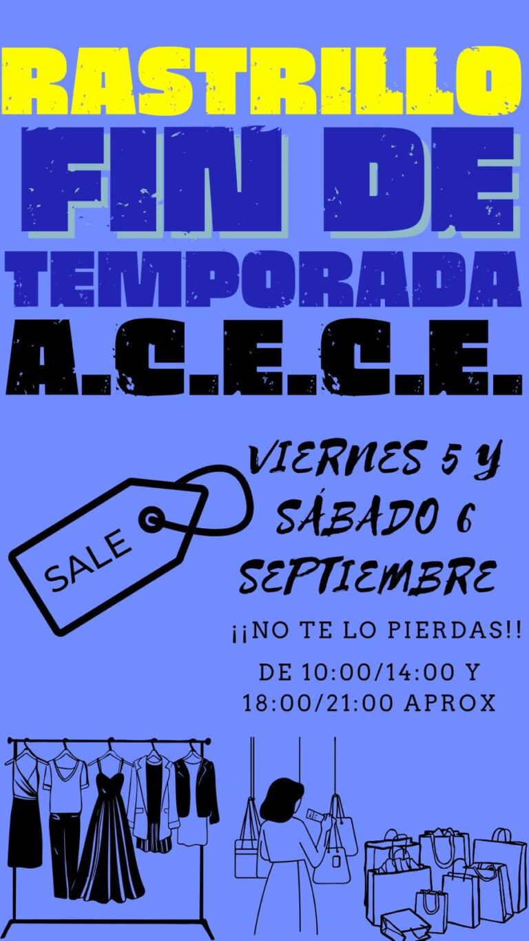 Rastrillo de Fin de Temporada en la Calle Empedrada: Una Invitación de ACECE Para Empresarios y Comerciantes, 5 y 6 de Septiembre