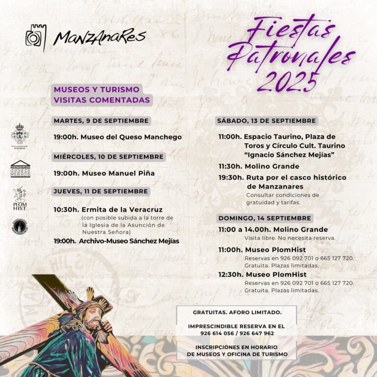 Reserva tu lugar: Visitas guiadas gratuitas aún disponibles en los Museos de Manzanares y Turismo Manzanares