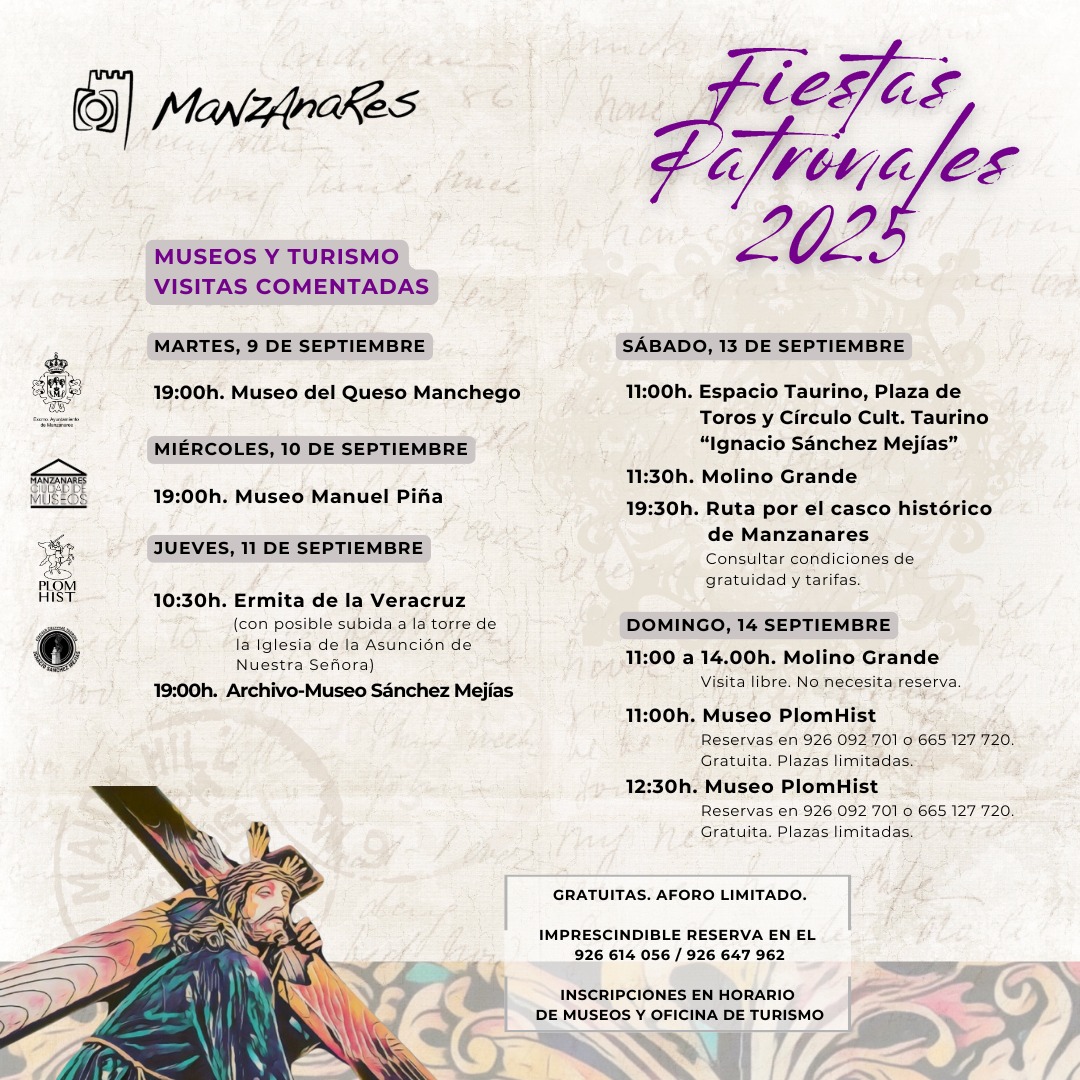 Reserva tu lugar: Visitas guiadas gratuitas aún disponibles en los Museos de Manzanares y Turismo Manzanares