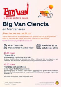 Grupo de Artes presenta dos Actividades Educativas en el Gran Teatro, organizadas por el Ayuntamiento de Manzanares, este 15 de Octubre