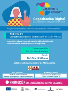Iniciamos la Inscripción para el Nuevo Programa de Capacitación Digital Dirigido a Personas Mayores, en Colaboración con Nuestro Servicio