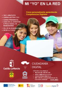 Curso de Competencias Digitales en la Casa de la Juventud Manzanares este 22 y 23 de Diciembre