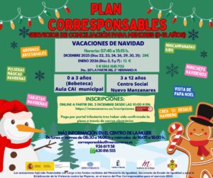 Inscripciones Abiertas para el Plan Corresponsables de Políticas de Igualdad en el Ayuntamiento de Manzanares