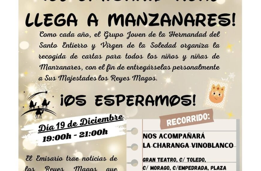 Manzanares se Ilumina con Festividades Navideñas: Tren Eléctrico Infantil, Visita Real y Encuentro Juvenil