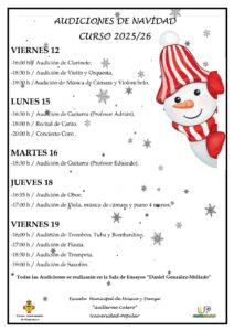 Preparando la Navidad: La Escuela Municipal de Música y Danza ‘Guillermo Calero’ de la Universidad Popular de Manzanares Planea Grandes Celebraciones