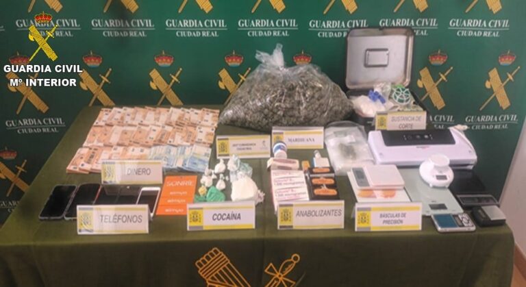 La Guardia Civil desarticula una organización criminal dedicada al tráfico de drogas en varias localidades de Ciudad Real
