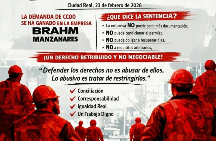 Histórico fallo judicial: CCOO logra que el permiso de cinco días por hospitalización familiar no requiera justificación