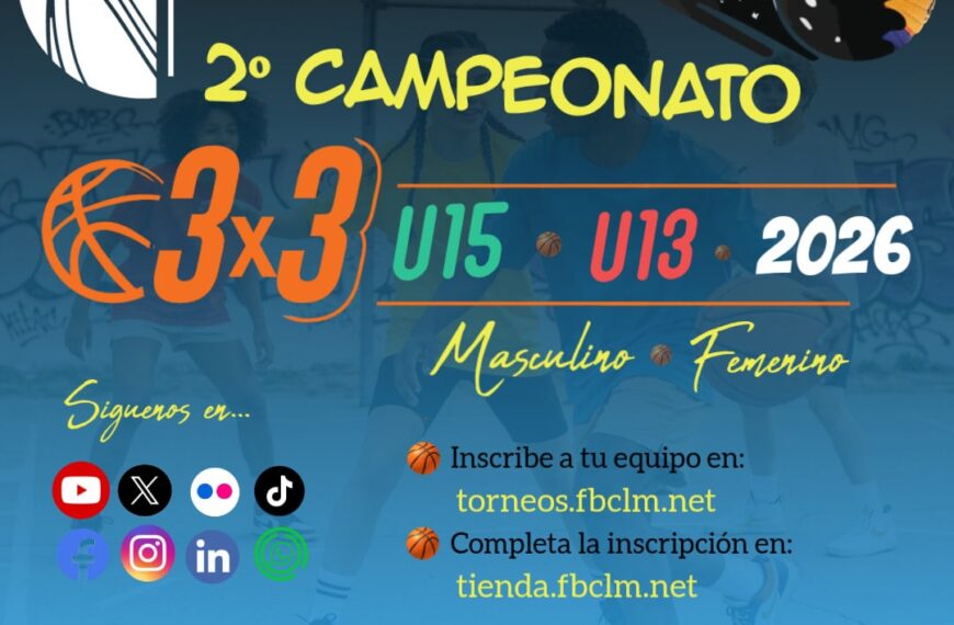 ¡Inscríbete Ya en el 2º Campeonato Regional 3×3 U13 y U15 de FBCLM!