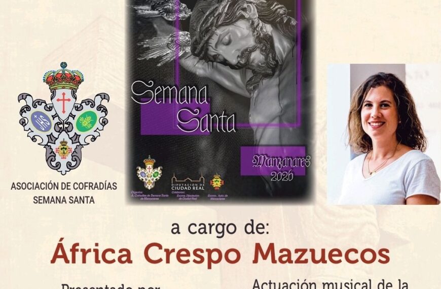 África Crespo Proclamará el Inicio Oficial de la Semana Santa 2026 este Sábado en un Evento Destacado de la #AgendaCultural