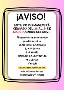 Biblioteca ‘Lope de Vega’: El Punto de Inclusión Digital permanecerá cerrado hasta finales de marzo