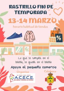 Fin de Temporada: Rastrillo en la Calle Empedrada Este Viernes y Sábado, Un Esfuerzo por la Promoción de Comercio Local