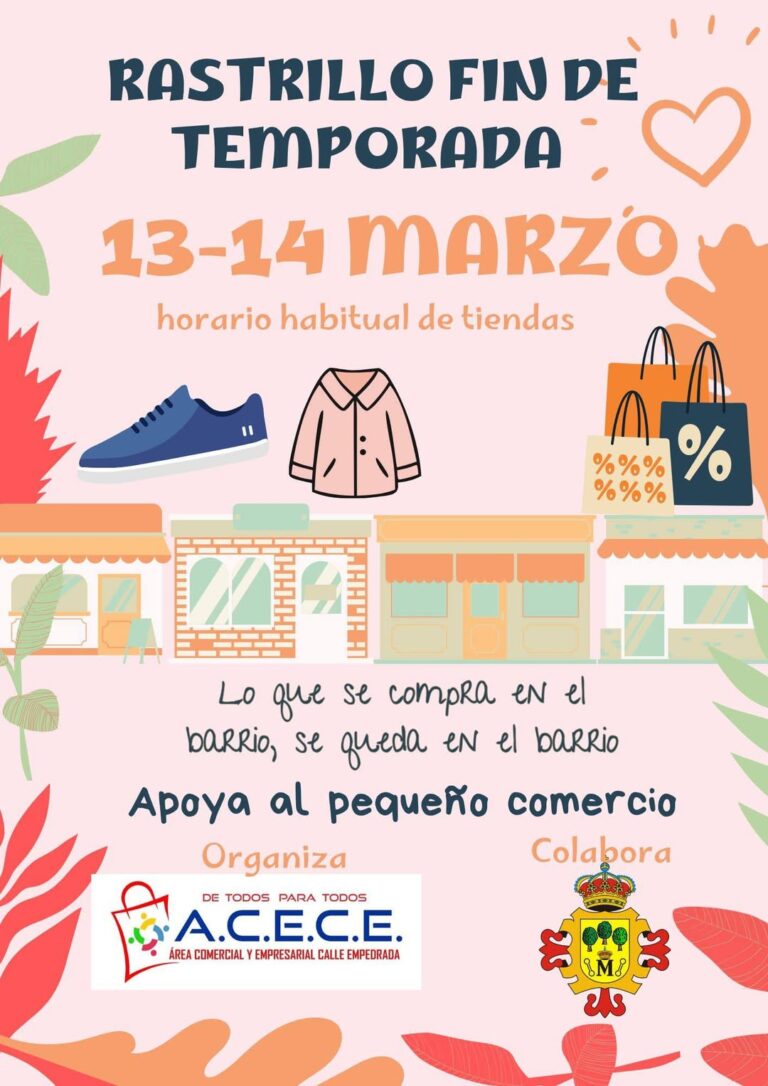 Fin de Temporada: Rastrillo en la Calle Empedrada Este Viernes y Sábado, Un Esfuerzo por la Promoción de Comercio Local