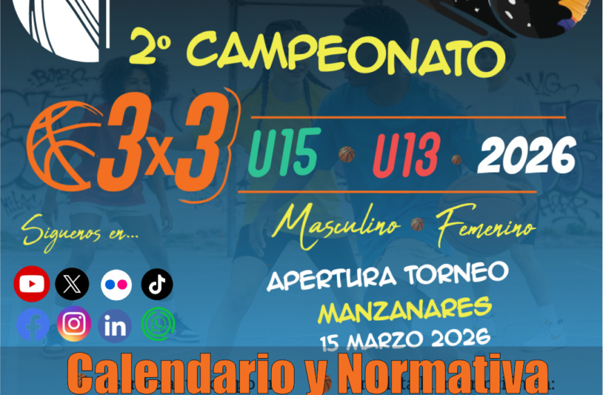Todo Listo para la Primera Prueba del #3x3FBCLM U13 & U15 en Manzanares: Calendario, Horarios y Normativa de Competición