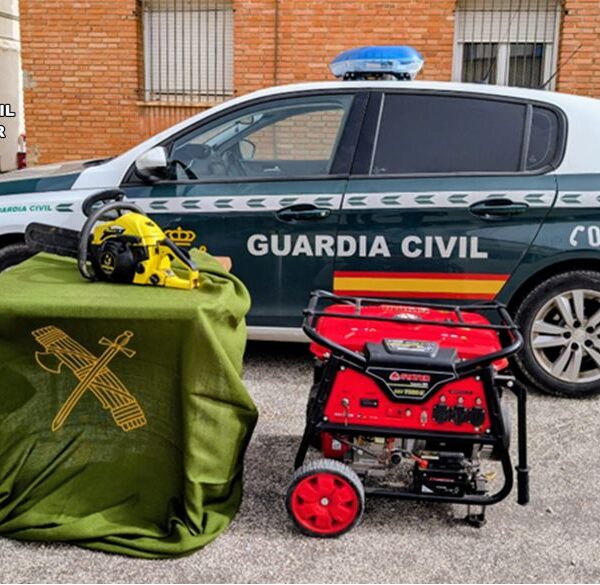 La Guardia Civil detiene al autor de un hurto de herramientas en La Solana y recupera los objetos sustraídos