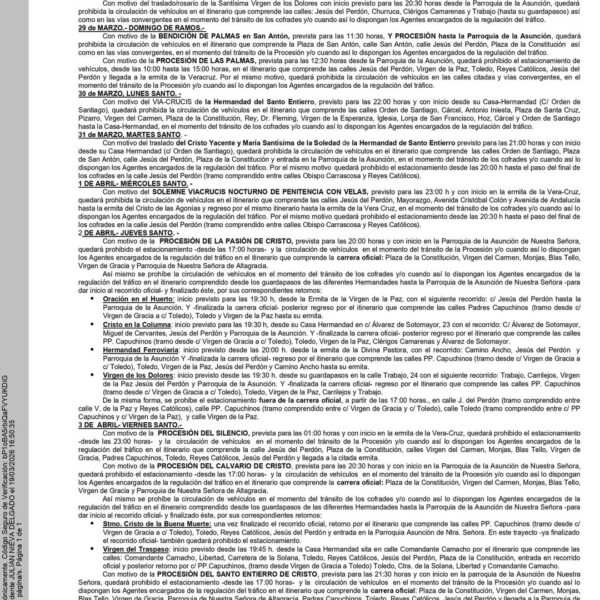 Regulaciones Establecidas para los Actos Litúrgicos y Procesionales de la Semana Santa 2026 en Manzanares: Una Aviso a la Ciudadanía