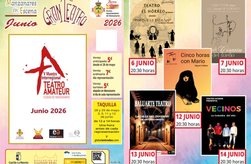 El Gran Teatro se prepara para acoger los mejores espectáculos de teatro aficionado de Asturias y Castilla-La Mancha en Junio, Entradas ya disponibles a 5 euros